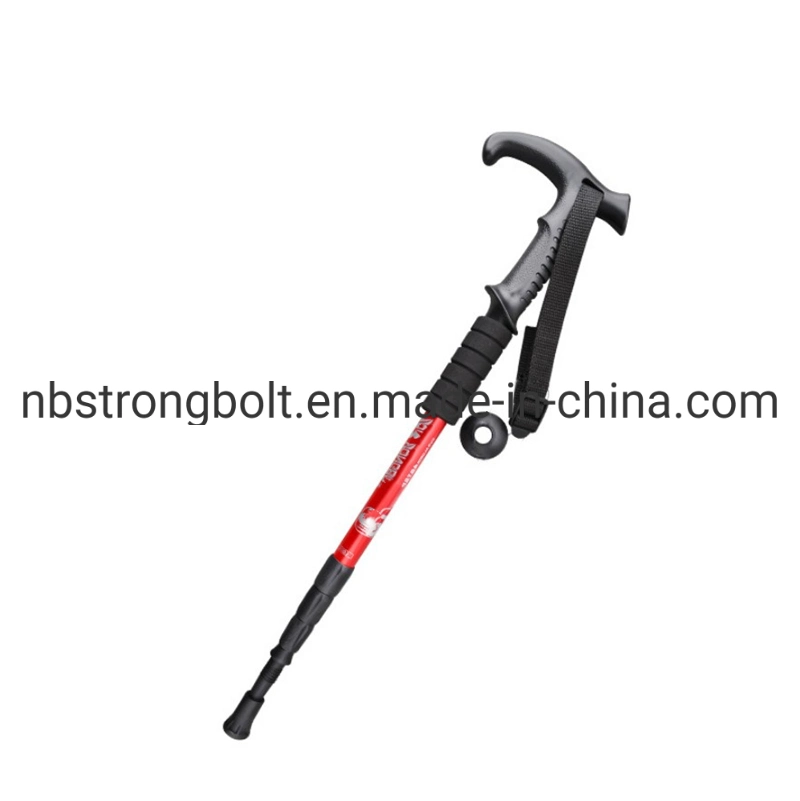 Customized Logo Alpenstock Manufacturer Walking Cane Aluminum Alloy Trekking Pole Factory